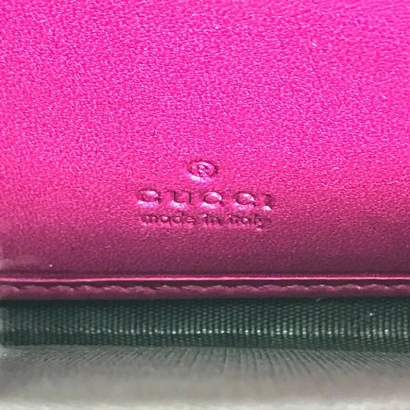 AUTHENTIC GUCCI Abbey GG pattern Guccissima Wallet Long Wallet enamel pink - Picture 14 of 15